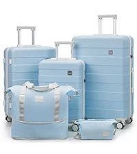 imiomo Travel Luggage Sets, Hard Shell Lightweight Carry on Suitcase with Travel Bag, TSA Lock, Durable Silent Spinner Wheels