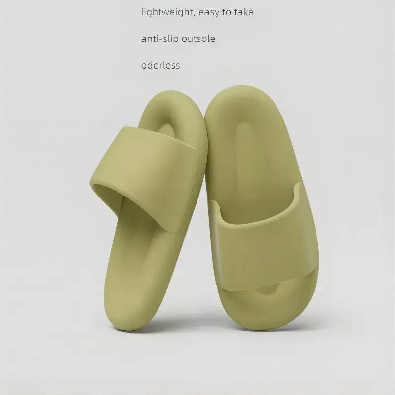 Men's Women's Soft Sole Pillow Slippers Lightweight Open Toe Non Slip EVA Sandals Indoor Outdoor Quick Drying Bathroom Shoes