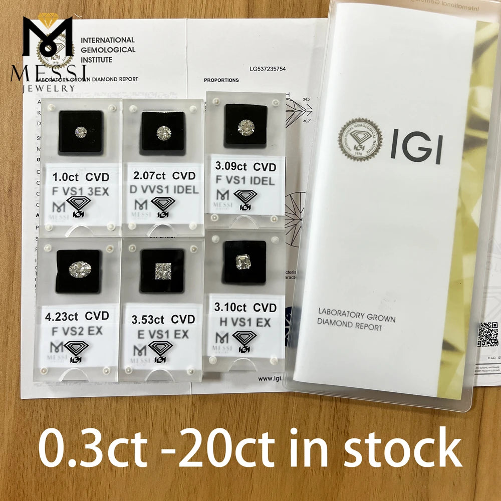 Pear Shape Lab Grown Diamonds With IGI Certificate CVD 1ct 1.5ct 2ct 2.5ct 3ct 5ct Laboratory Diamond Wholesale