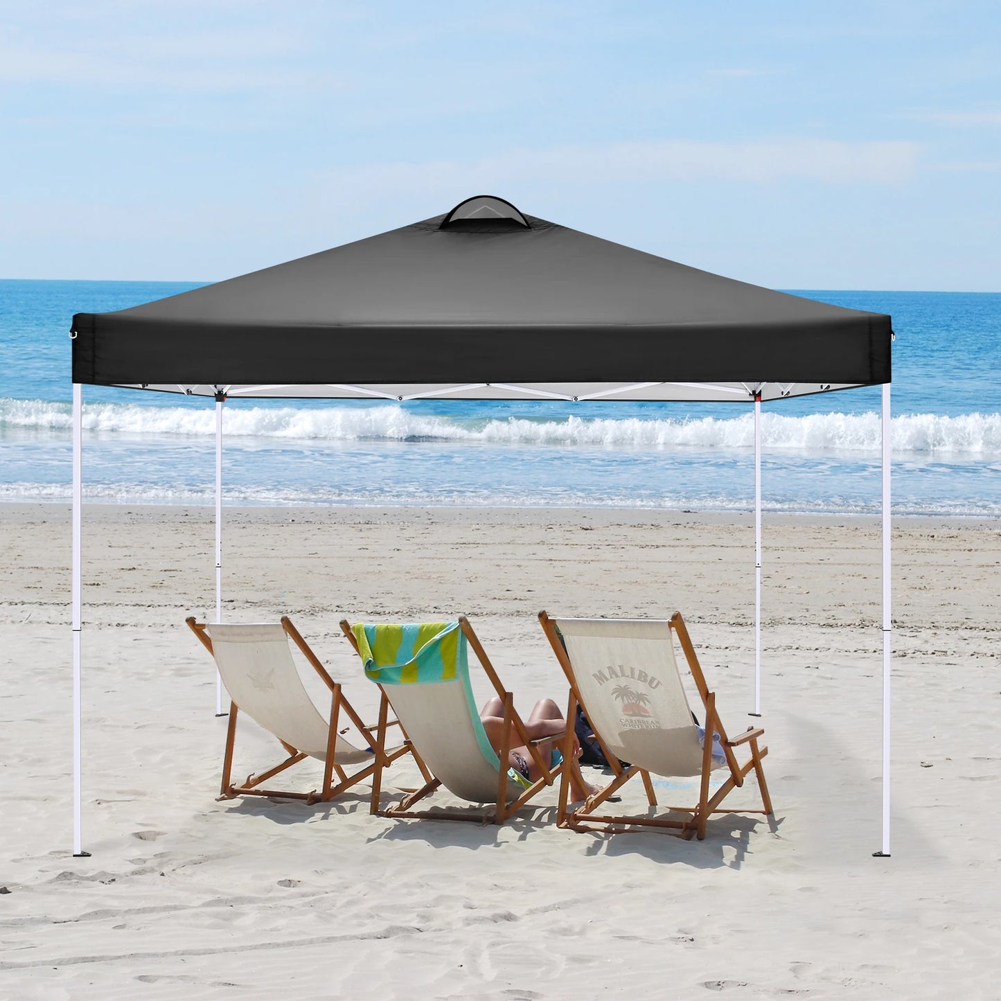 10x10 Ez Pop Up Canopy Tent with 4 Sidewalls, UPF 50+Waterproof Outdoor Canopy with Air Vent,Gazebo forSun Shade Party4 Sandbags