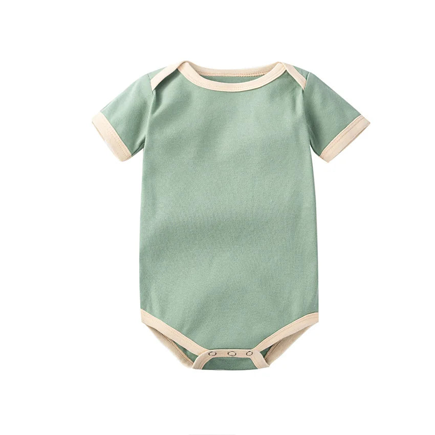 NewBorn Bodysuit Solid Cotton Baby Boy Clothes Short Sleeve Romper Baby Girl Clothes 0-12M Bebes