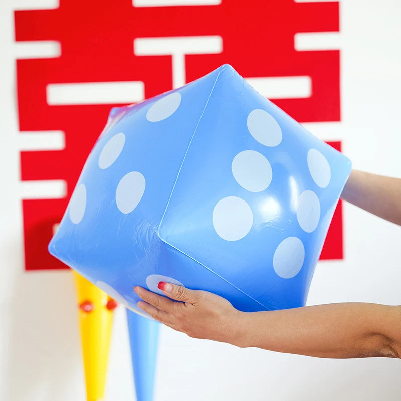 Funny PVC Inflatable Dice 28*28CM Playground Pool Carniva Party Supplies Kids Adults Best Outdoor Fun Games for Entertainment