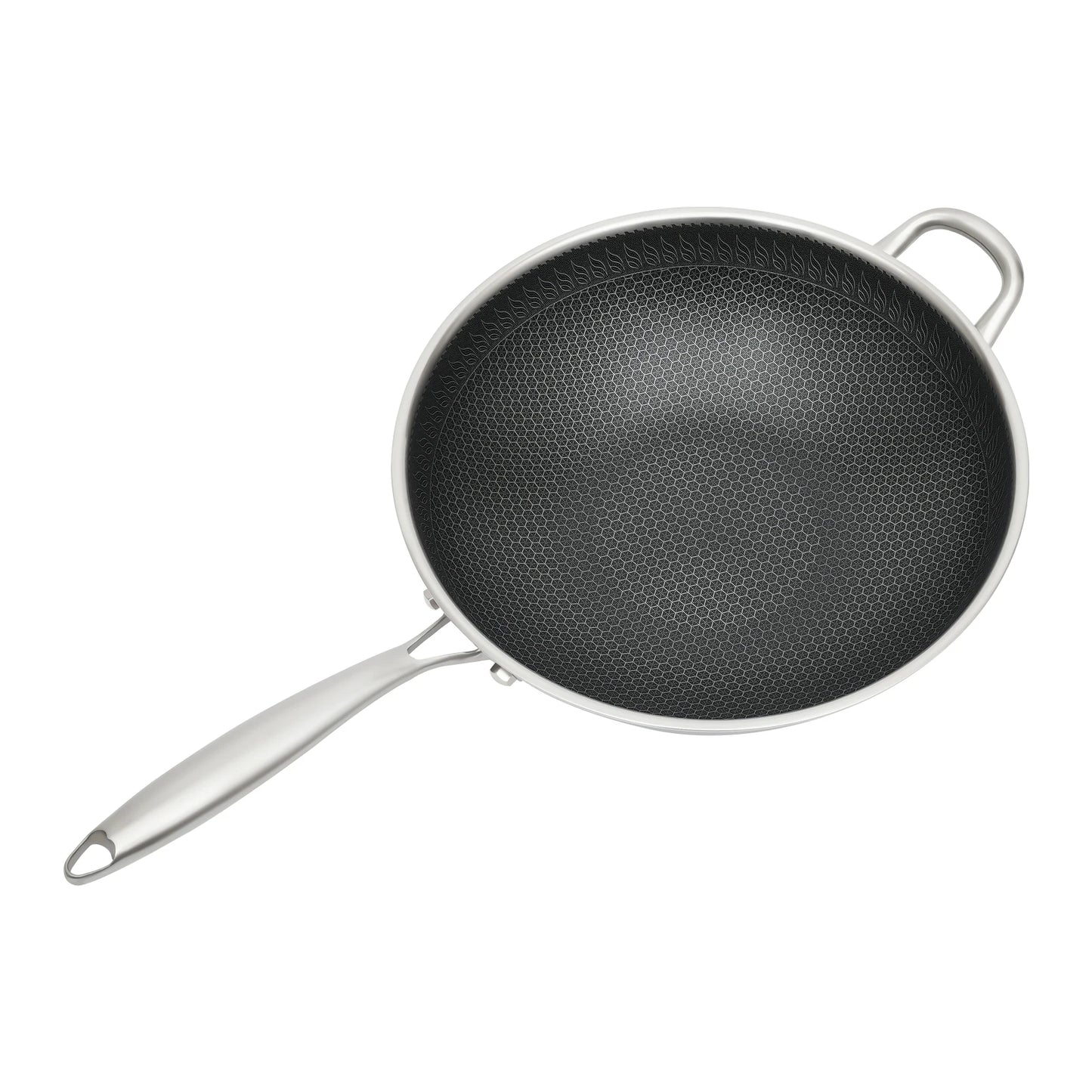 316 Stainless Steel Frying Pan Wok Pan Nonstick Cooking Fried Steak Gas Stove Pot Induction General Saucepan Kitchen Cookware