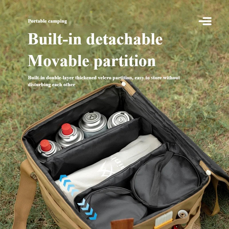 Mountainhiker 20L Camping Equipment Storage Bag Folding Storage Box Tableware Handbag Field Divider Tactical Camping Picnic Tool