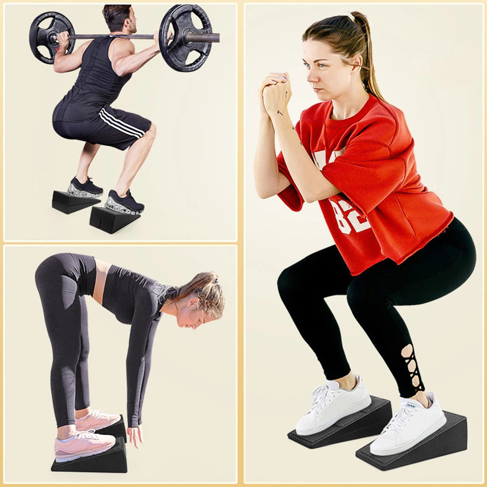 3Pcs Squat Wedge Block Calf Stretcher Non-Slip Slant Board Adjustable Foot and Calf Stretching Incline Wedge for Fitness Workout