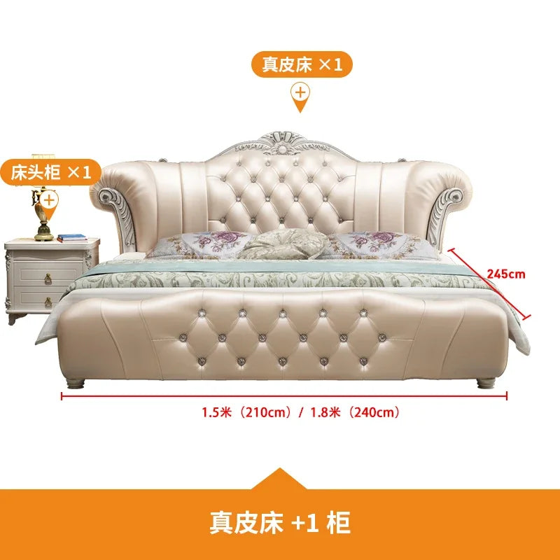 180X200CM Deluxe King Size Bed with Headboard Furniture Double frames and bases super king frame bases and bed frames