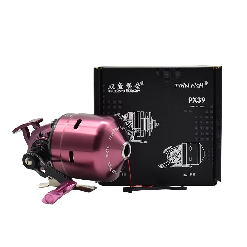 Enclosed Metal Fishing Reel Outdoor Slingshot Fishing Accessories Applicable Multi-Scene Fishing Reel Spool 6+1BB Fishing Reel