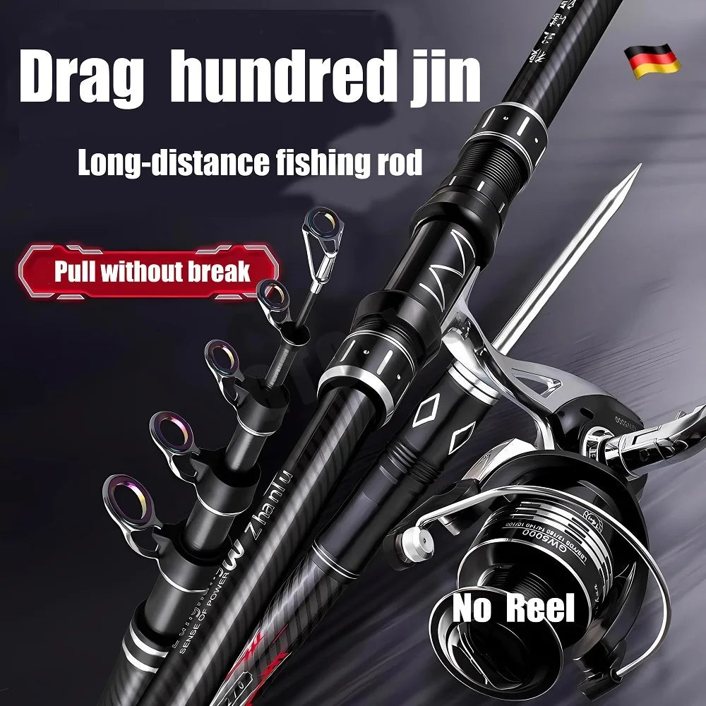 2.1-4.5M Telescopic Fishing Rod Carbon Spinning Fishing Pole Boat Saltwater Freshwater Beach Rock Surfcasting Baitcasting Rod