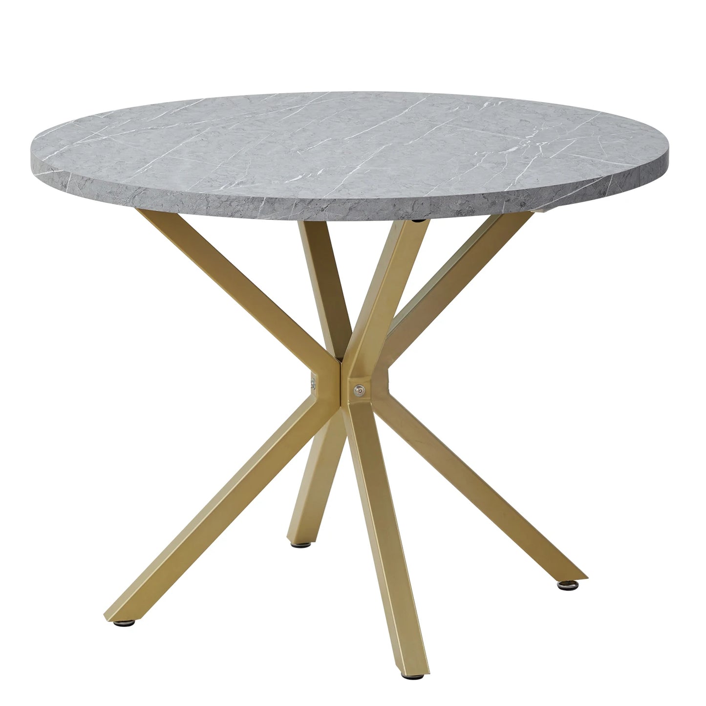 EGOONM Modern Luxury Dining Table Imitation Marble Effect Household Round Dining Table Simple Cafe Tables Home Furniture 100CM