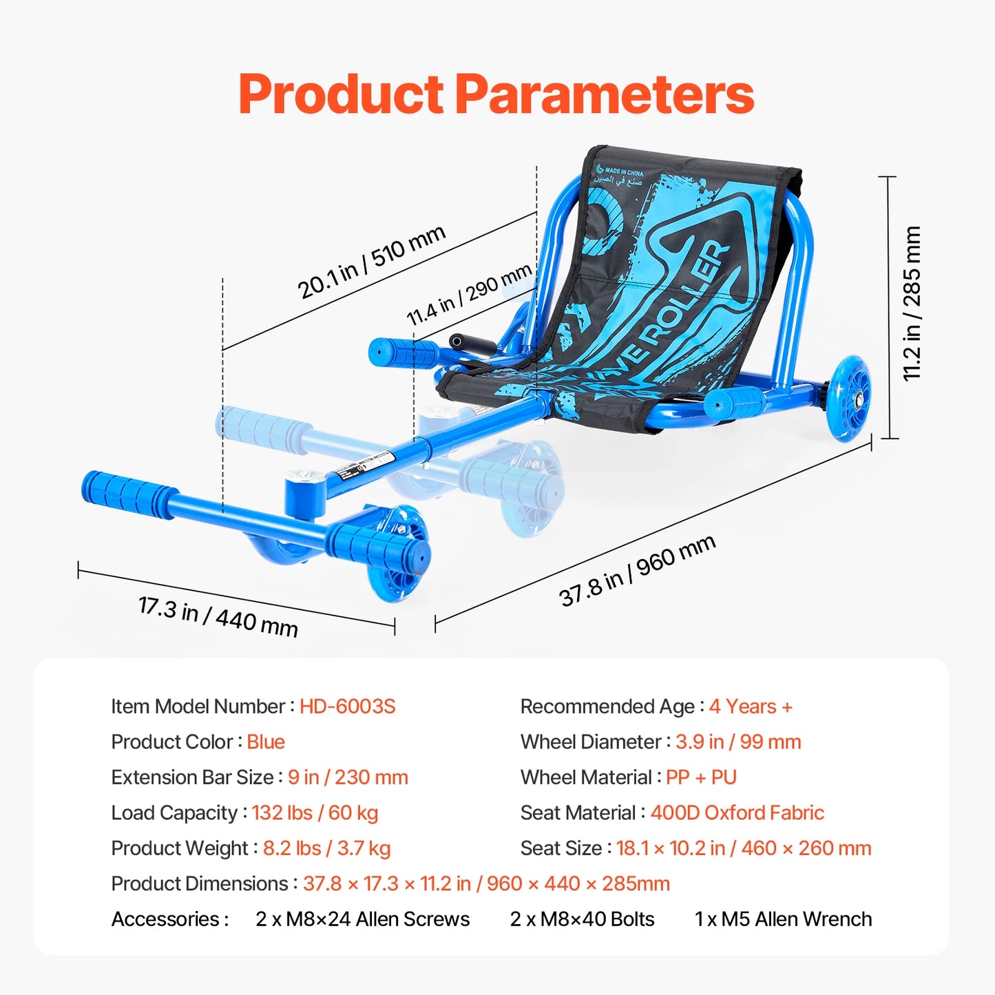 SucceBuy 132/198lbs Ride on Scooter Swing Side-to-Side Powered by Zig-Zag Motion Sports Games Drifting Toys for Children Gifts