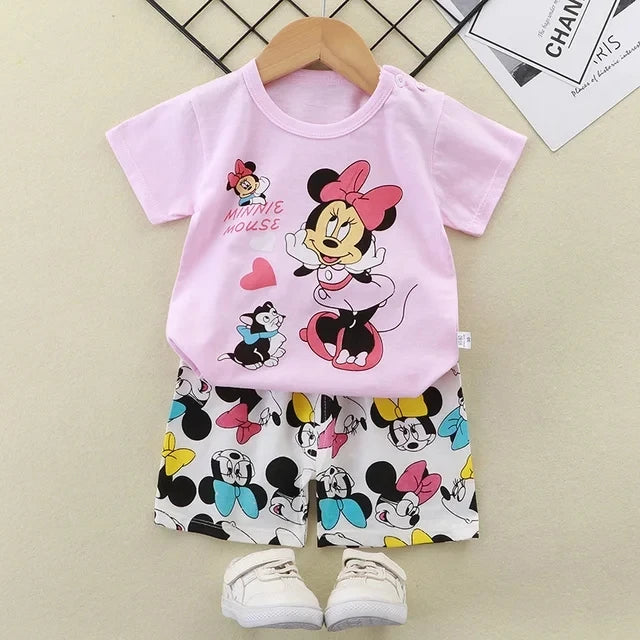 Cute Baby Girl Clothes Newborn Girl Infant Summer Children Clothing Suit Baby 0-3year Outfit Toddler Kids Pajamas