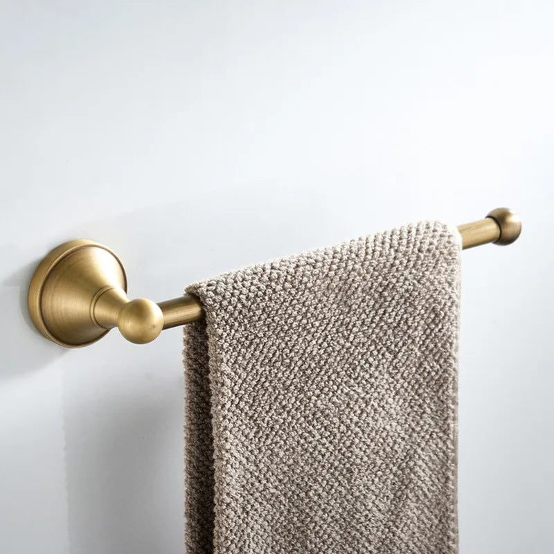 Bathroom Accessories Antique Brass Wall Mounted Toilet Paper Holder Towel Ring Robe Coat Hook Bathroom Hardware wall-mounted