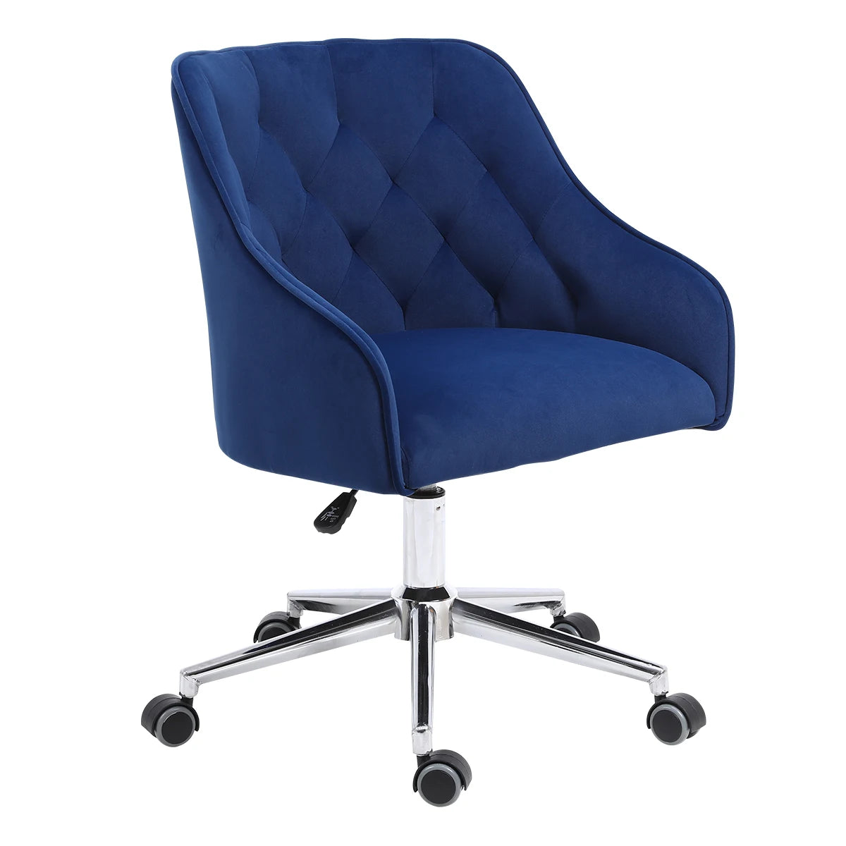 Vanity Chair With Wheels Back Metal Legs Sponge Material Height Adjustable Swivel Bedroom Living Room Make Up Manicure Chair
