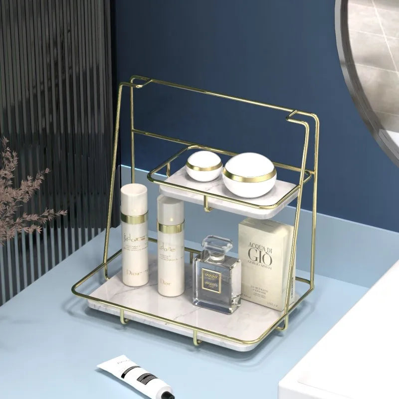 Bathroom Toiletries Counter Storage Shelf Bathroom Corner Shelf Bathroom Toothbrush Storage Shelf Cosmetics Organizer Shelf