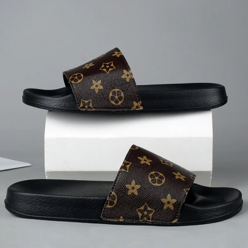 Slippers men's trendy Korean version personalized outdoor wear Roman soft-sole seaside casual flip-flops beach shoes