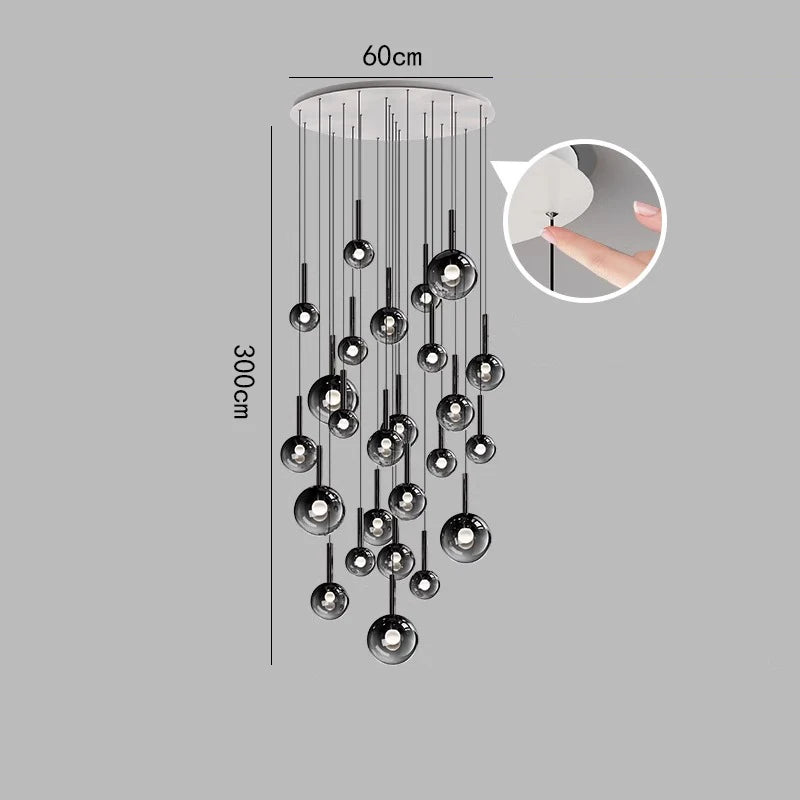 Modern home decor led lights pendant light lamps forstaircase Chandeliers for living room hanging light indoor lighting