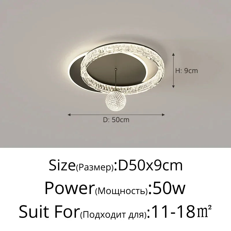 Home Decoration Chandelier Modern Light Luxury LED Ceiling Lamp For Living Room Bedroom Home Decor Indoor Lighting Light Fixture