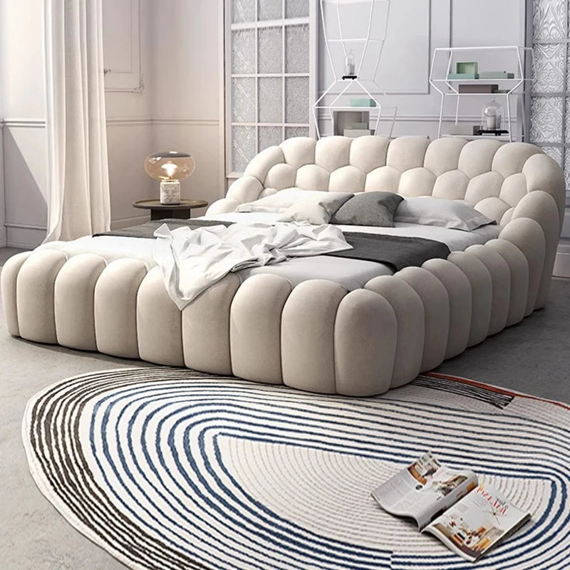 Luxury Double Bed Modern Floor Design Wooden Space Saving Japanese Soft Cheap Bed Comfortable Cama Solteiro Unique Furniture