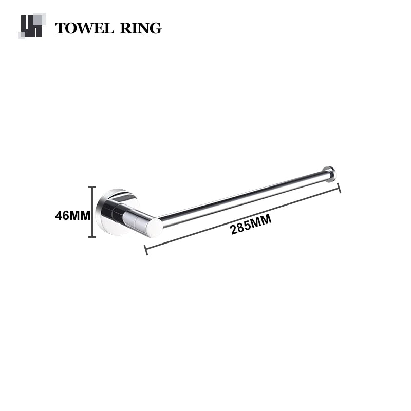 Bathroom Accessories 304Stainless Steel Hardware Kit Wall Mount Clothe Hook Paper Holder Towel Bar Toilet Brush Holder Soap Dish