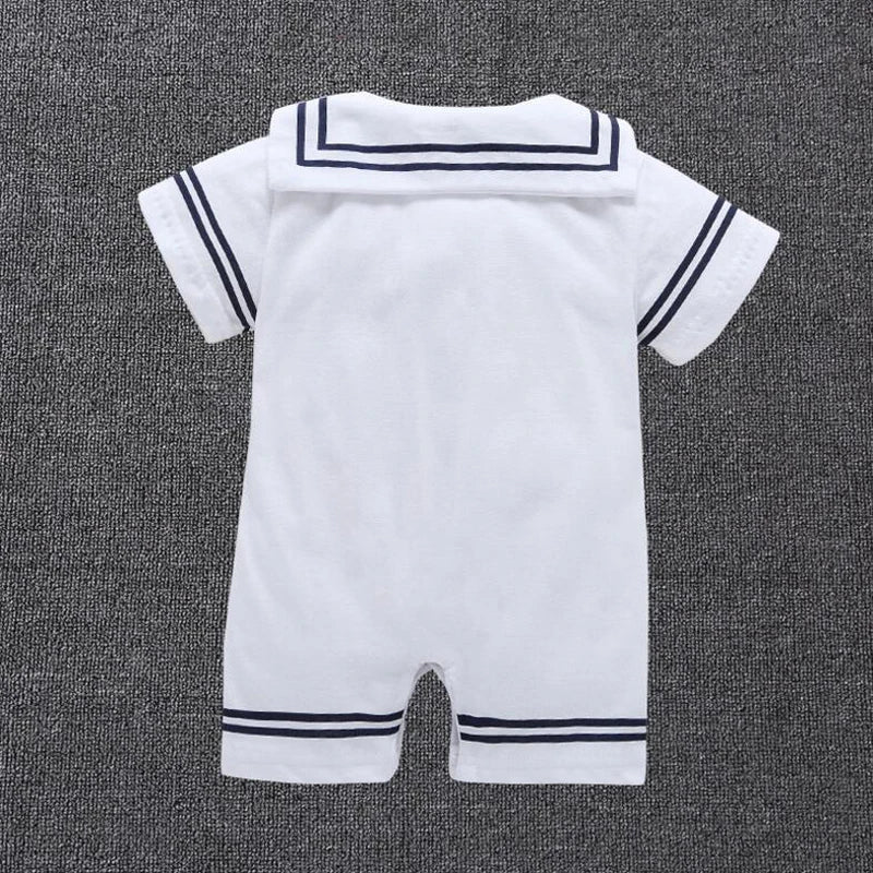 Newborn Baby Boy Clothes Playsuit Sailor Navy Romper Short Sleeve Jumpsuit Costumes Clothes Summer Outfits Newborn Baby Clothes