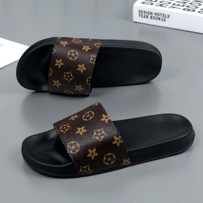 Slippers men's trendy Korean version personalized outdoor wear Roman soft-sole seaside casual flip-flops beach shoes