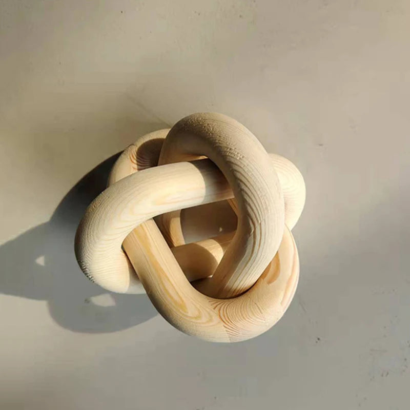 Wood Knot Decor Wood Chain Link Decor Shelf Decor Hand Carved Coffee Table Modern Farmhouse Boho Rustic Decor Simple