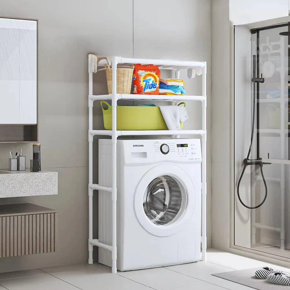 Bathroom Washing Machine Storage Rack Bathroom Storage Rack Over Toilet Shelf Multilayer Space Saver Organizer Multi-Functional