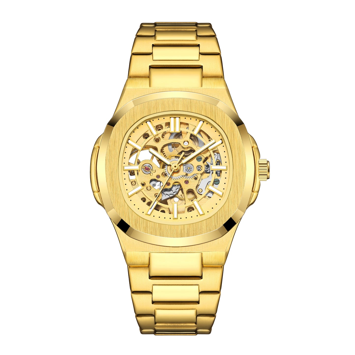 Men's Watches Luxury Automatic Watch For Men Mechanical Wristwatch Skeleton Stainless Steel Sapphire glass Male Clock 2023