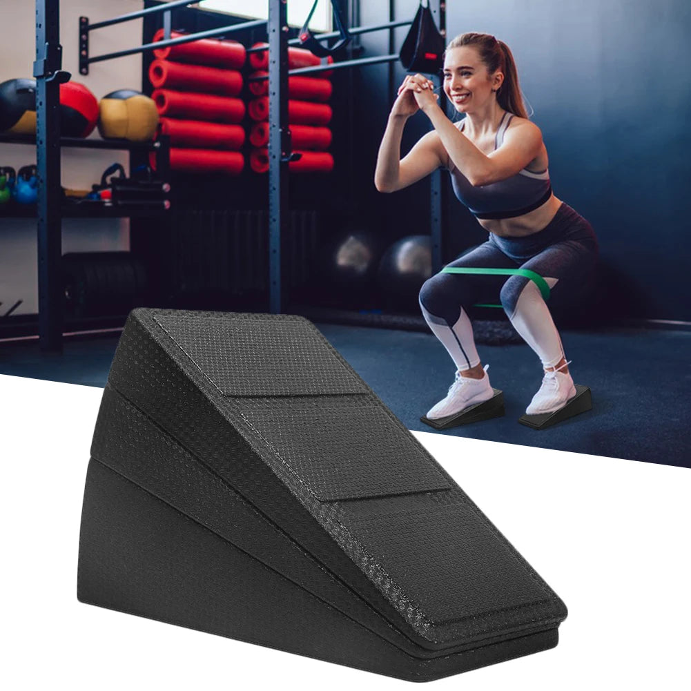 3Pcs Squat Wedge Block Calf Stretcher Non-Slip Slant Board Adjustable Foot and Calf Stretching Incline Wedge for Fitness Workout