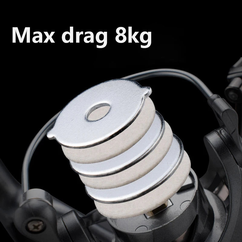 Fishing Reel Lure 2500S/3000M Series 3+1 BB Metal Double handle Max drag 8kg Outdoor Freshwater Saltwater Throwing