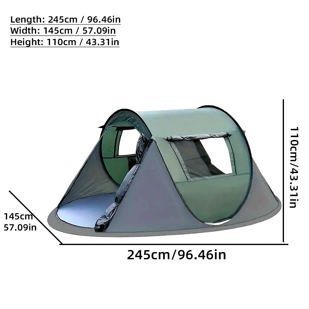 A pop-up tent for family trips, waterproof sun-proof camping tent, portable outdoor tent camping and hiking trips