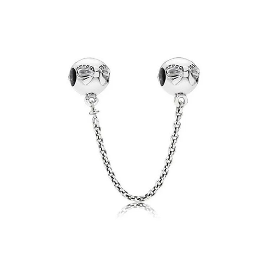 New 925 Silver Horseshoe Clover Star Cat Charm True eyes Pendant Safety Chain Bead Fit Original Bracelet Jewellery Gift dragon