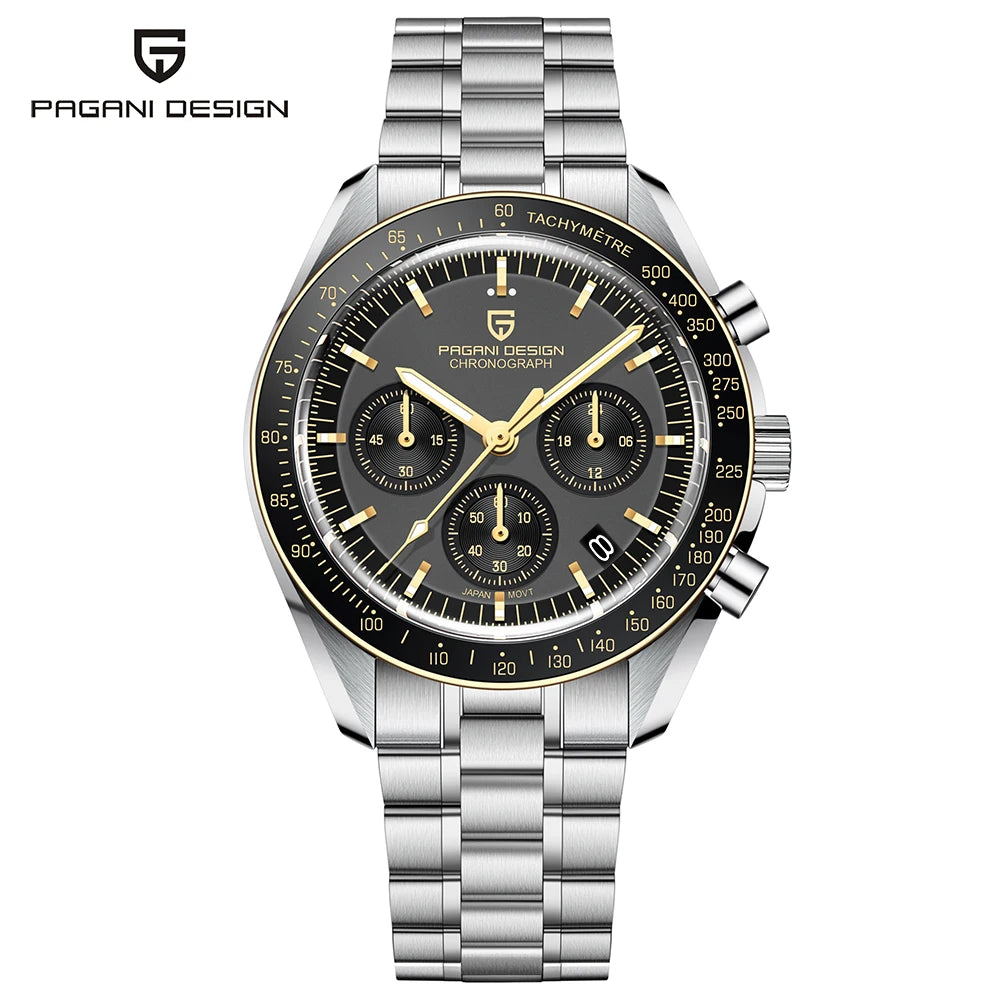 PAGANI DESIGN New Men’s Watch Chronometer Sapphire Mirror Red Quartz Watch For Men Waterproof Luminous Relogio Masculino 2025