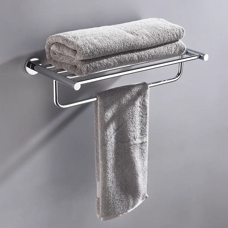 Bathroom Accessories 304Stainless Steel Hardware Kit Wall Mount Clothe Hook Paper Holder Towel Bar Toilet Brush Holder Soap Dish
