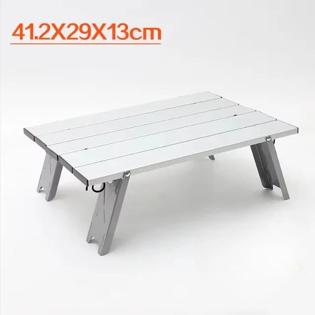 Portable Folding Aluminum Alloy Light Weight Outdoor Furniture Camping Hiking Desk Traveling Outdoor Picnic Table
