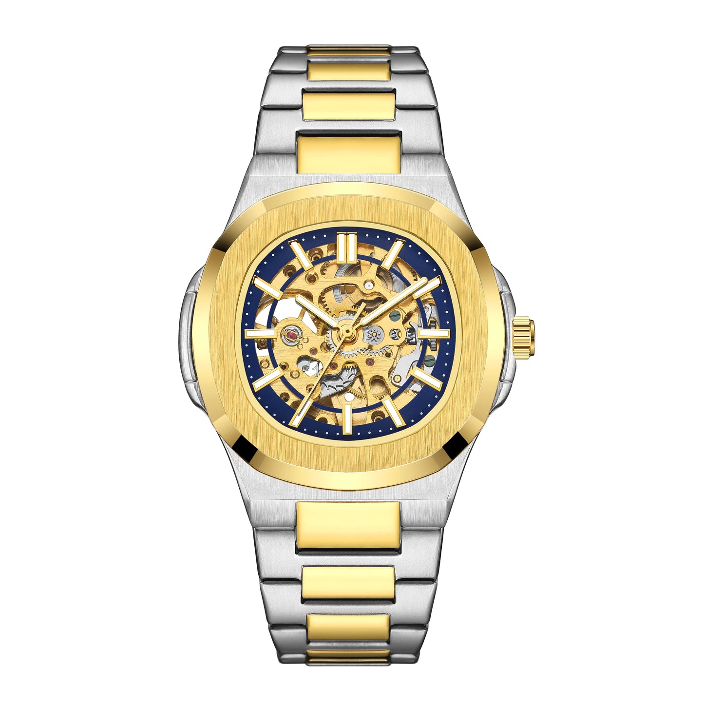 Men's Watches Luxury Automatic Watch For Men Mechanical Wristwatch Skeleton Stainless Steel Sapphire glass Male Clock 2023