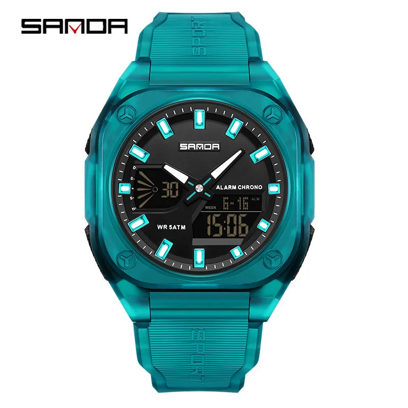Men Sports Watches 2025 Top Brand Luxury Men Digital Quartz Wrist Watches For Male Clock Dual Display Multifunction Wristwatch