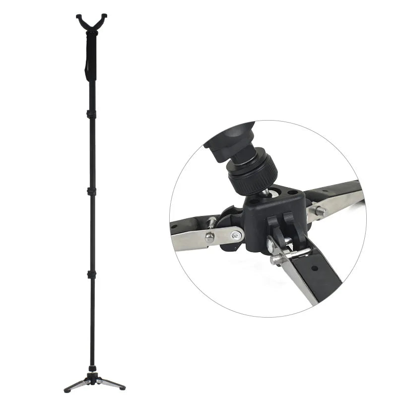 Metal Single Legged Portable Aluminum Hunting Telescopic Tripod Tactical for AR15 M4 M16 AK47 Airsoft Airguns Hunting Men
