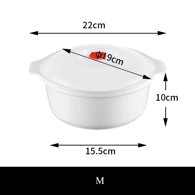 Microwave Oven Special Box Heated Pot Rice Hot Rice Steamed Buns Noodles Bowl Household Kitchen Food Cooking Container Tableware