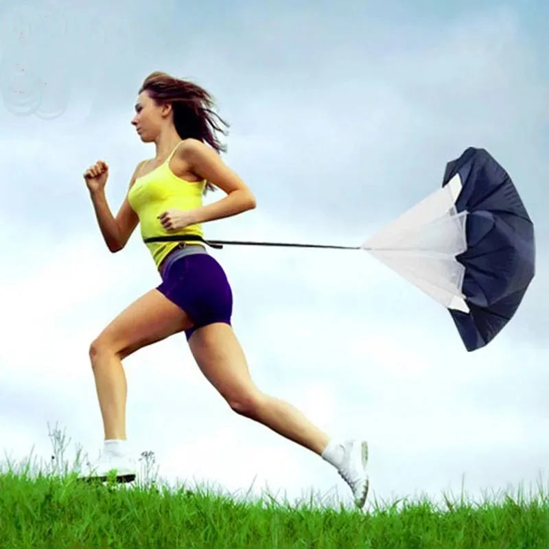 56inch Running Drag Parachute for Soccer/Track Training - Adjustable Belt 10-30 lbs Resistance Chute with Portable Bag