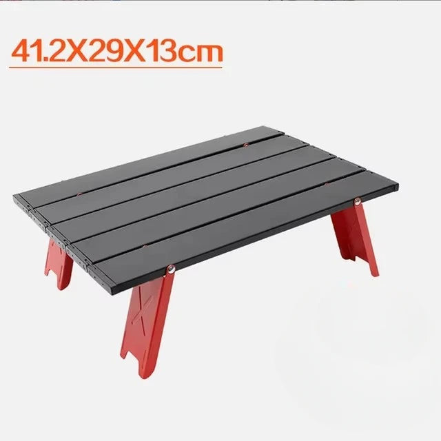 Portable Folding Aluminum Alloy Light Weight Outdoor Furniture Camping Hiking Desk Traveling Outdoor Picnic Table