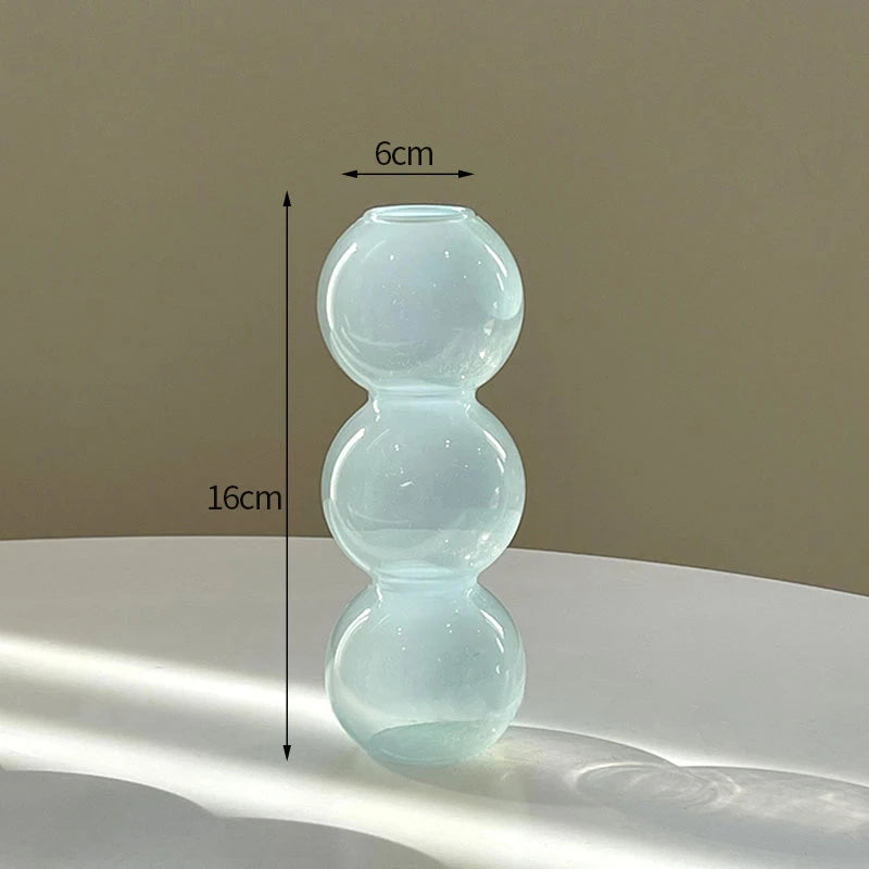 Creative Mushroom Plant Glass Vase Modern Decorative Vases Room Vase Plants Plant Glass Bud Vases Living Room Decoration