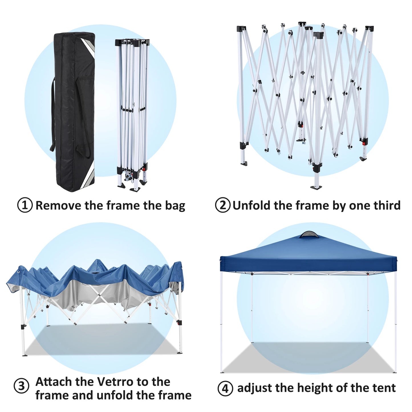10x10 Ez Pop Up Canopy Tent with 4 Sidewalls, UPF 50+Waterproof Outdoor Canopy with Air Vent,Gazebo forSun Shade Party4 Sandbags
