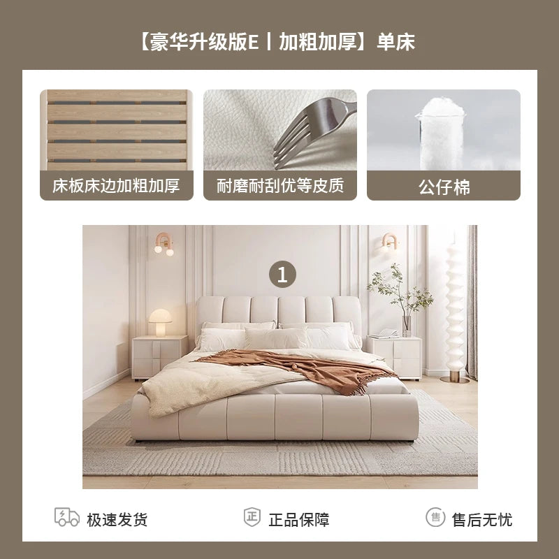 Modern Double Bed Bedroom Luxury Headboards King Size Bed Frame Multifunctional Somieres Y Marcos De Cama Home Furniture