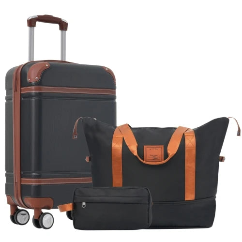 Hardshell Luggage Sets with Bags Carry-on Suitcase Double Spinner Wheels with TSA Lock ,Single Luggage 20 IN, Multiple colors