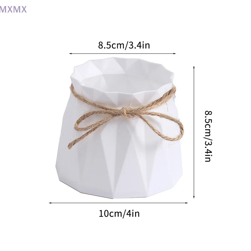 Modern Plastic Vases Home Decoration Anti-ceramic Vases Imitation Rattan Flower Vase European Wedding Modern Decorations Basket