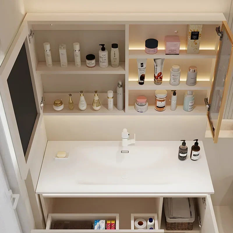Washbasin Storage Bathroom Cabinets Mirror Wall Shelf Tool Drawer Display Casa Arredo Room Furniture YY50BC