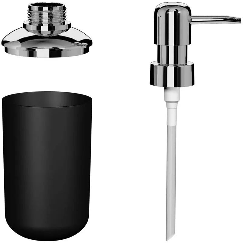 Wash Set Bathroom Decoration Accessories Lotion Bottle Soap Dish Mouthwash Cup Black Tray Household Bathroom Supplies