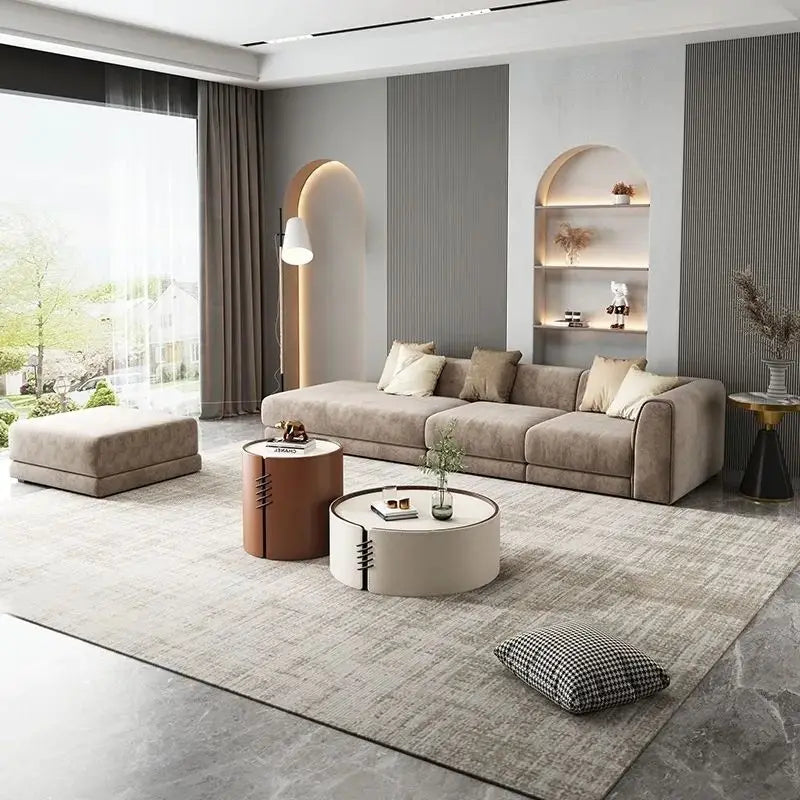 Italian Coffee Table Small Size Tea Table Creative Combination Coffee Table Round Modern Top-end Hot Style Living Room New Style