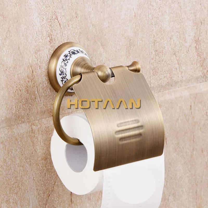 .,solid brass Bathroom Accessories Set,Robe hook,Paper Holder,Towel Bar,Soap basket,bathroom sets,YT-11500-A